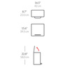 Kosz pedałowy do segregacji Simplehuman CW2122, 15 l (7,5 l + 7,5 l), biały, stal