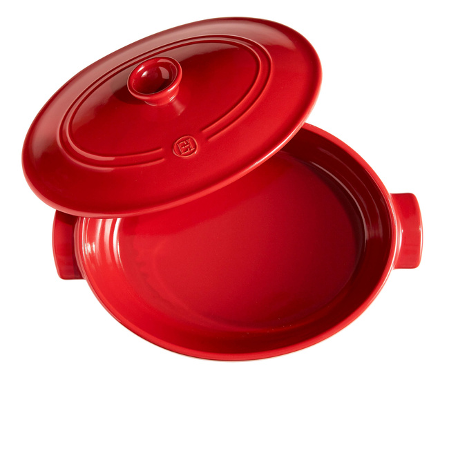 Owalny Garnek Ceramiczny 6l - Czerwony - Emile Henry