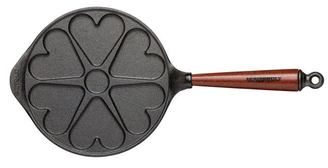 Traditional Patelnia do naleśników w kształcie serc - 23 cm, Czarny - Skeppshult