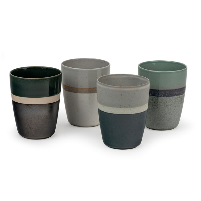 Kubki ceramiczne do herbaty Sven 200 ml - 4 szt - Bredemeijer