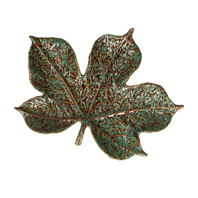 Patery Rituali Domestici Sfogliami w kształcie liścia figowego, kamionka, 2 szt., 22,5 x 17,5 cm