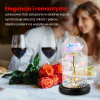 Extralink Home | Wieczna Róża W Szkle | Świecąca Led Różowa