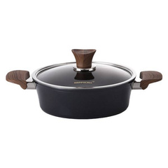 HAPPYCALL Garnek IH Woodique 24 cm 3 L Niski Czarny