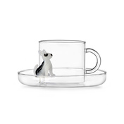 Filiżanki do herbaty ze spodkiem Bull Terrier 7 cm - Ichendorf Milano
