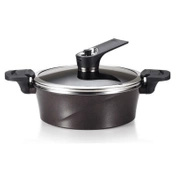 HAPPYCALL Garnek Próżniowy Vacuum Pot 24 cm 2,9 l brązowy niski