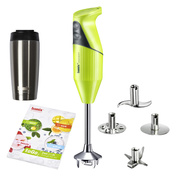 Blender ręczny Bamix M200 ToGo z bidonem w zestawie - Limonkowy