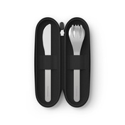 Monbento Sztućce Na Wynos W Etui Slim Nest Trio Black