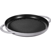 Okrągła patelnia żeliwna grillowa z dwoma uchwytami 30 cm, grafitowy - Staub