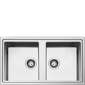 Smeg - Zlewozmywak ze stali nierdzewnej LDR862-2 MIRA