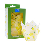 Pme Papilotki tulipanowe do muffinek - motyw cytryny (24 sztuki)