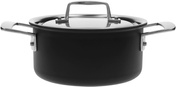 Demeyere Black 5 Garnek niski z pokrywką 2.2 ltr