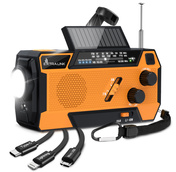 EXTRALINK SR-4000 Radio awaryjne solarne z korbką dynamo powerbank 4000mAh latarka SOS