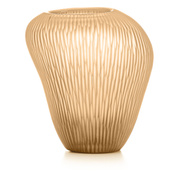 Wazon rzeźbiony 23 cm brzoskwiniowe szkło Ivv