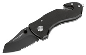 Nóż ratowniczy Boker Magnum Black Rescue z przecinakiem pasów i zbijakiem do szyb