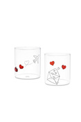 Lieve zestaw 2 szklanek motyw miłość - 400 ml - Rose&Tulipani