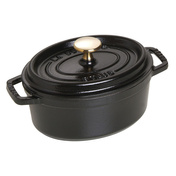 La Cocotte Garnek Żeliwny Owalny 1 Ltr, Czarny - Staub