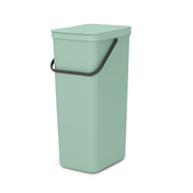 Kosz do segregacji Brabantia Sort & Go 40 l Jade Green ze wspornikiem ściennym