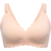 Kwiatowy biustonosz do karmienia push-up Momcozy YN46, beżowy, rozmiar XL