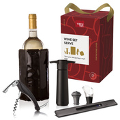 Zestaw do wina Vacu Vin Serve, 6 elementów, czarny