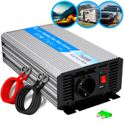 Przetwornica napięcia Extralink OPIP-1500W, 12 V na 230 V, czysty sinus