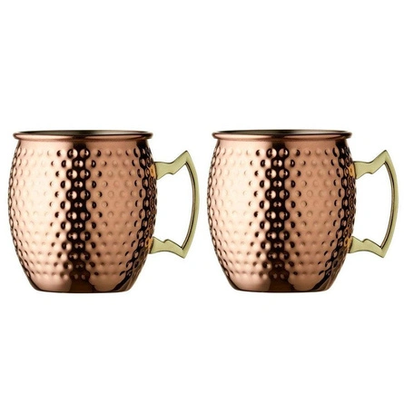 Kubki z uszkiem Moscow 550 ml 2 sztuki Miedź 24691 - Lyngby Glas