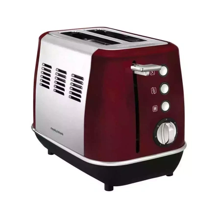 Toster EVOKE na 2 kromki - czerwony - Morphy Richards