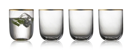 Szklanki do wody Palermo 350 ml 4 sztuki Złote - Lyngby Glas