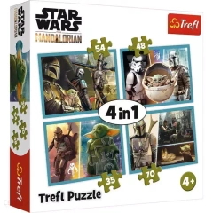 Puzzle 4 W 1 Mandalorian I Jego Świat - Trefl