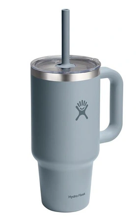 Kubek termiczny Hydro Flask 32 oz Travel Tumbler ze słomką i uchwytem, Shale Grey
