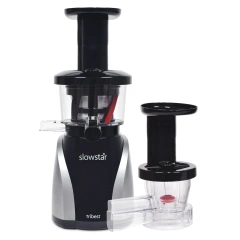 Slowstar Vertical Slow Juicer & Mincer Silver - Profesjonalna wyciskarka do soków srebrna - Tribest