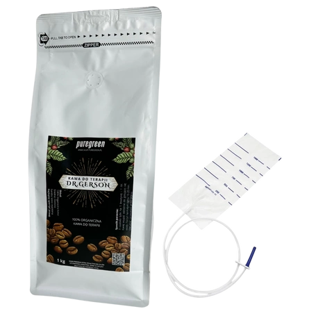Kawa do terapii Gersona 1 kg z zestawem do lewatywy
