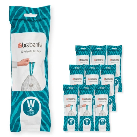 Worki na śmieci PerfectFit rozmiar W 5l 200szt 10x20 - Brabantia