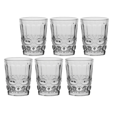 Zestaw 6 Szklanek z Grubym Dnem 270 Ml - La Porcellana Bianca