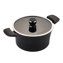 HAPPYCALL Garnek IH Mono Ceramiczny 24 cm 4,6 L Czarny Heban