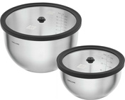 Fresh & Save zestaw 2 stalowych misek z pokrywką - srebrny - Zwilling