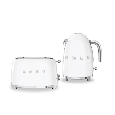 Zestaw Smeg - Czajnik + Toster na 2 kromki - biały