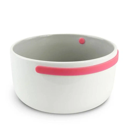 Miska Ceramiczna Z Silikonową Rączką Różowa - Cookut