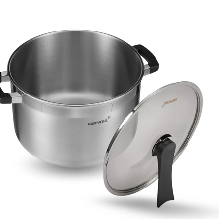 Happycall Garnek 3-warstowy ze stali nierdzewnej ze szklaną pokrywką 14 L 30 cm