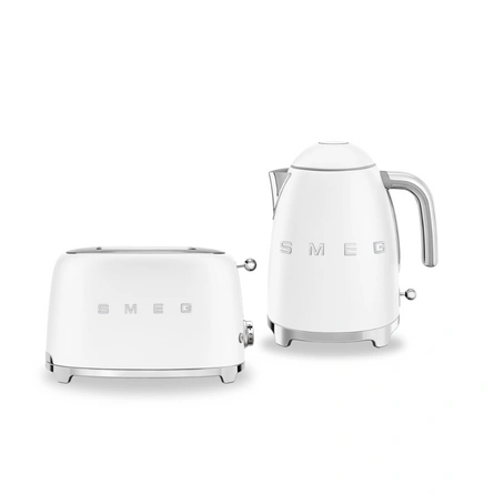 Zestaw Smeg - Czajnik + Toster na 2 kromki - biały (mat)