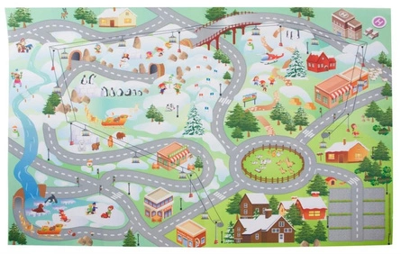 Mata Snow City z autkami 120x80 cm