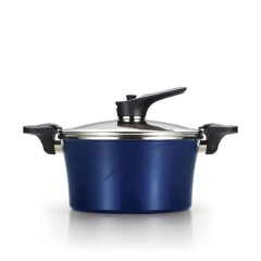 HAPPYCALL Garnek Próżniowy Vacuum Pot 24 cm / 4,6 l - granatowy wysoki
