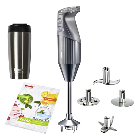 Blender ręczny Bamix M200 ToGo z bidonem w zestawie - Antracytowy