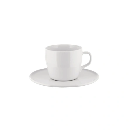 Filiżanka do kawy ze spodkiem Itsumo, 150 ml, biała - Alessi