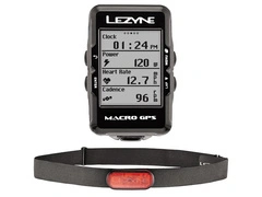 Liczniki rowerowe LEZYNE Macro GPS HR Loaded z opaską na serce