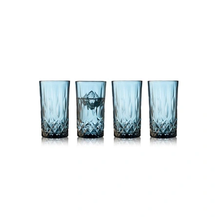 Szklanki do koktajli Sorrento 4 szt., niebieskie, Lyngby Glass