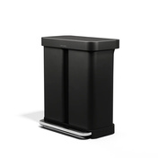 Kosz do segregacji Simplehuman CW2117, 58 l (34 + 24 l), pedałowy, matowa czerń