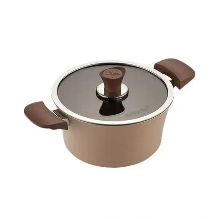 HAPPYCALL IH Eden Garnek Ceramiczny 20 cm 2,5 L Migdałowy Beż