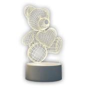Extralink Home | Lampka nocna Miś Serce 3d | Iluzja optyczna do sypialni Usb