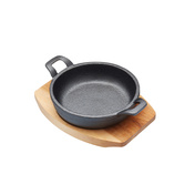 Patelnie żeliwne z rączkami i deską do serwowania 12,5 cm - Artesà