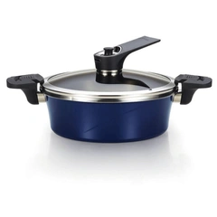 HAPPYCALL Garnek Próżniowy Vacuum Pot 24 cm 2,9 l granatowy niski